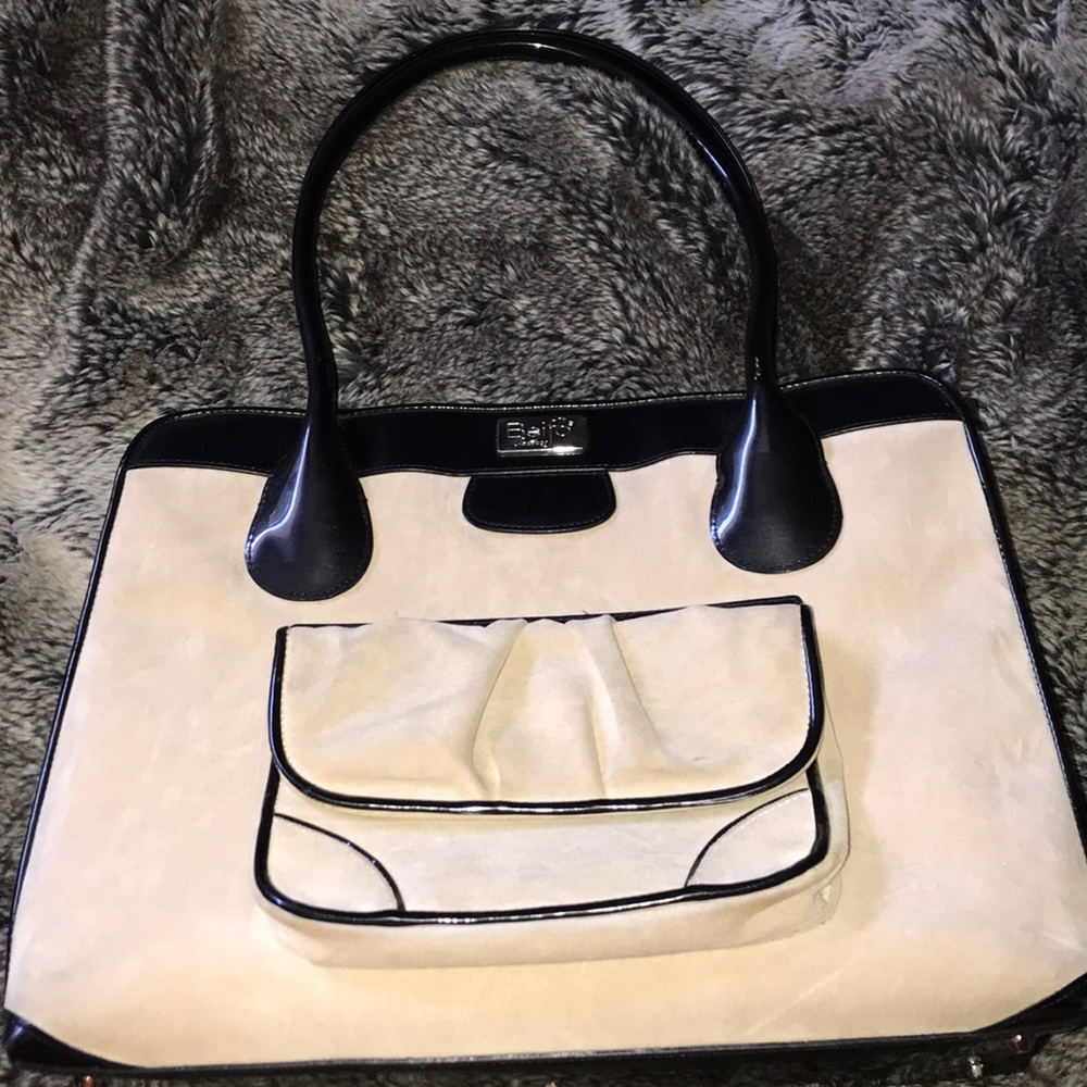 Tan suede beijo bag